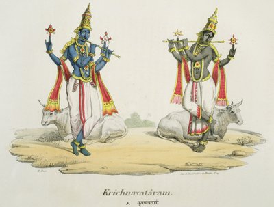Krishna Venugopala, Engraved by de Marlet and du Bouloi by Emil Beau